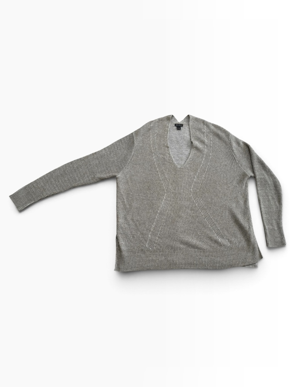 Eddie Bauer Women’s Oversized Plunge V-Neck Pullover Sweater Cabincore Gorpcore